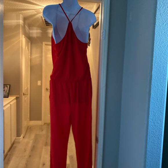 Boutique tank top/pant romper, bright red, bnwt - Picture 7 of 10